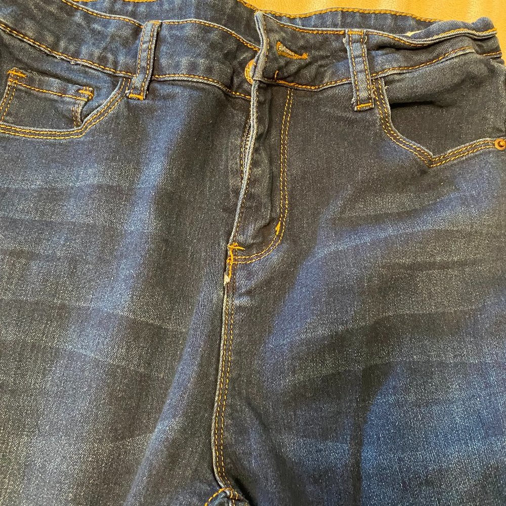 Pair of Dark Blue Bootcut Jeans - Picture 5 of 7